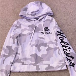 hollister grey camo hoodie